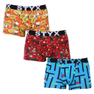 3PACK Pánské boxerky Styx art sportovní guma nadrozměr (3R12914) 4XL