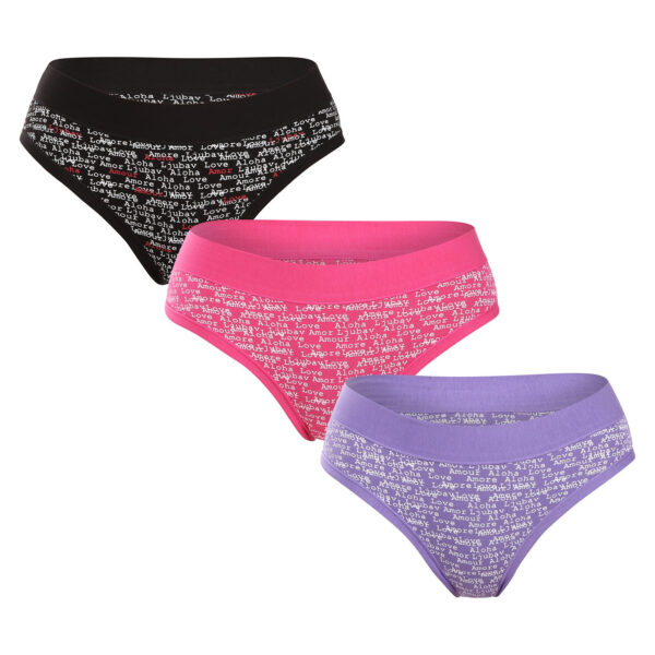 3PACK dámské kalhotky Andrie vícebarevné (PS 1019) XL
