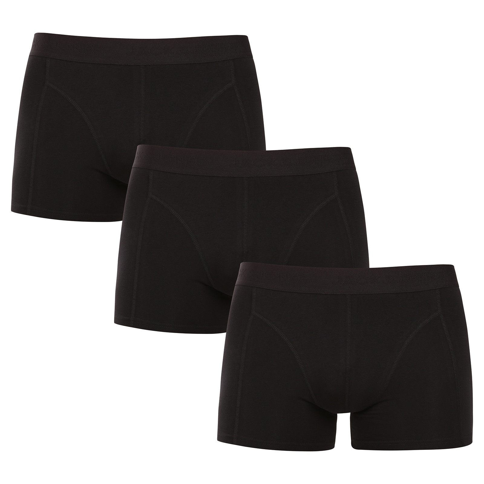 3PACK pánské boxerky Jack and Jones černé (12127816 - black) M