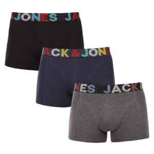 3PACK pánské boxerky Jack and Jones vícebarevné (12243393) L