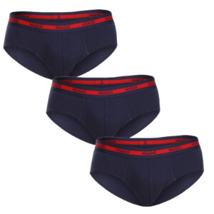 3PACK pánské slipy HUGO modré (50503100 411) M