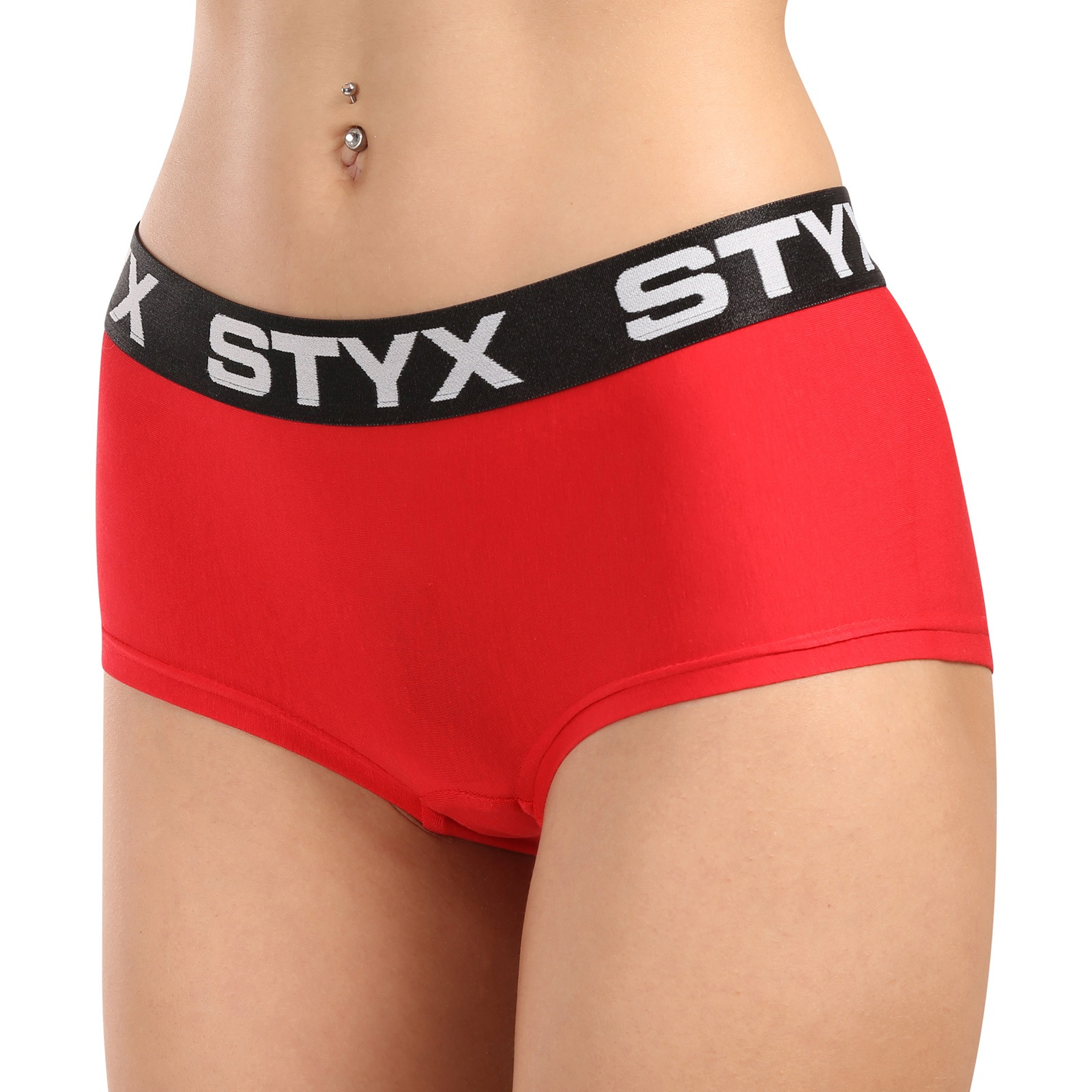 Dámské kalhotky Styx s nohavičkou červené (IN1064) M - Obrázek 2