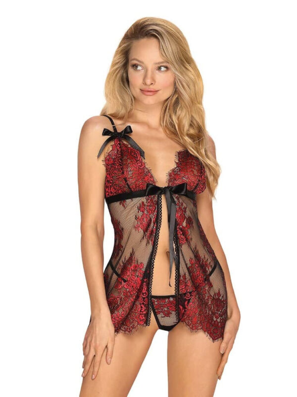 Dámský set Obsessive vícebarevný (Redessia babydoll) L