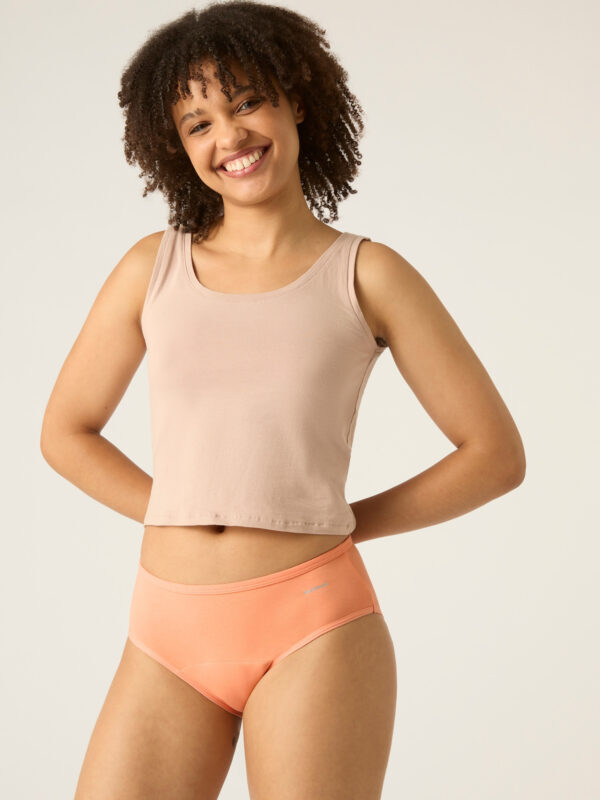Menstruační kalhotky Modibodi Basic Mid-Rise Brief Moderate-Heavy Papaya (MODI4110P) 4XL