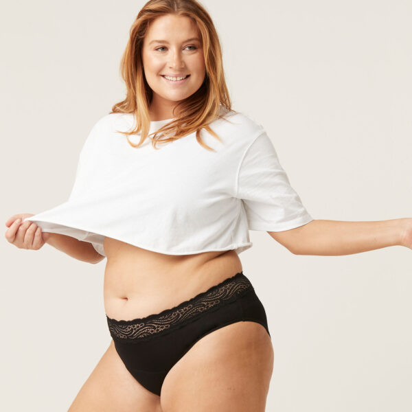Menstruační kalhotky Modibodi Sensual Hi-Waist Bikini Light-Moderate (MODI4035) 4XL
