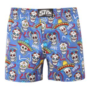 Pánské trenky Styx premium art klasická guma lebky (AP1856) XL