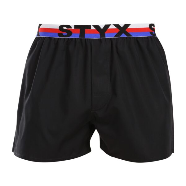 Pánské trenky Styx sportovní guma černé trikolóra (B1960) XL