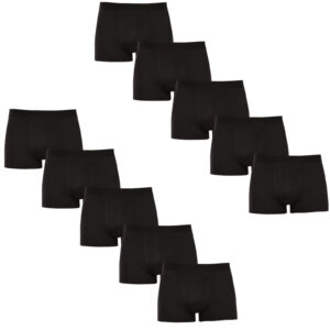10PACK (8+2 zdarma) pánské boxerky Nedeto basic černé (10NFC1) 5XL