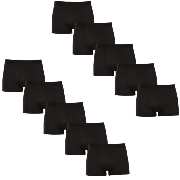 10PACK (8+2 zdarma) pánské boxerky Nedeto basic černé (10NFC1) 5XL