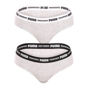 2PACK dámské kalhotky brazilky Puma šedé (603043001 328) M