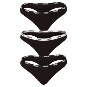 3PACK dámská tanga Puma černá (503008001 200) XL