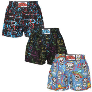 3PACK dětské trenky Styx art klasická guma vícebarevné (3J18346) 4-5 let