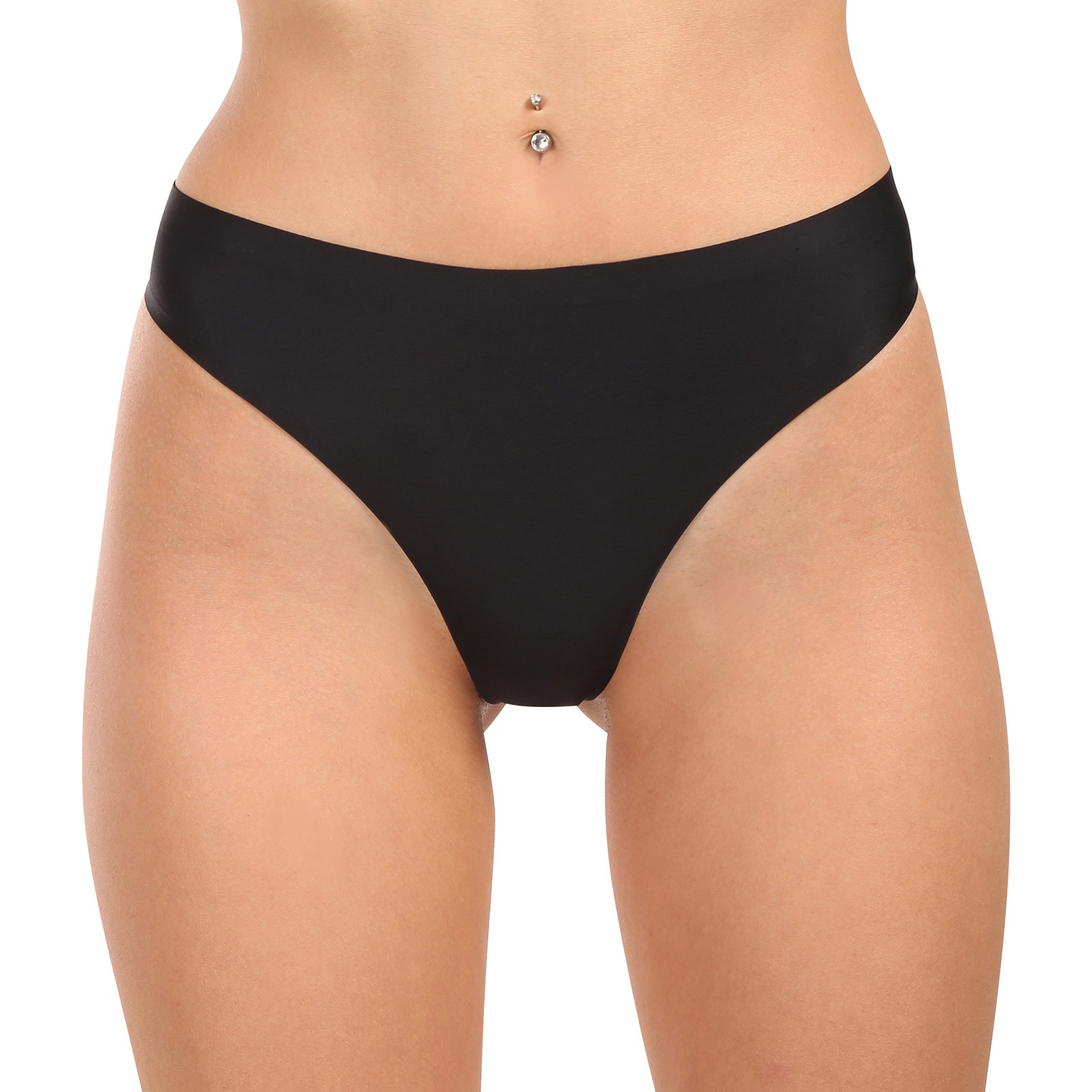 6PACK dámská tanga Gaubert bezešvá černá (GBTW-954) L/XL - Obrázek 2