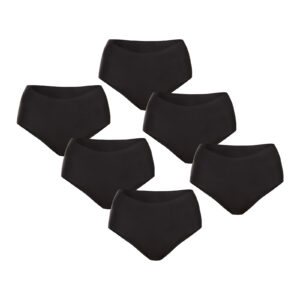 6PACK dámské kalhotky Gaubert bezešvé černé (GBTW-951) XXL/3L