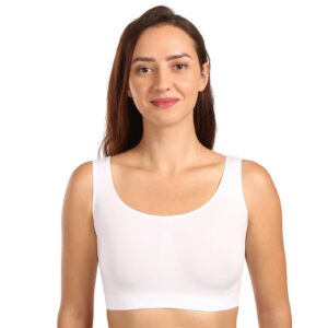 Dámská podprsenka Moravec bezešvá bílá (Sport top) L/XL