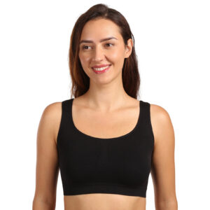 Dámská podprsenka Moravec bezešvá černá (Sport top) L/XL