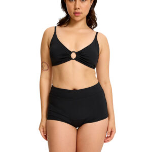 Menstruační plavky Modibodi Short High černé spodní díl (SWSCHIBLAW) 4XL