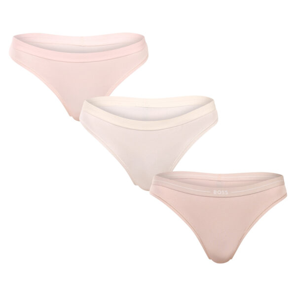 3PACK dámská tanga BOSS vícebarevné (50510030 965) XXL