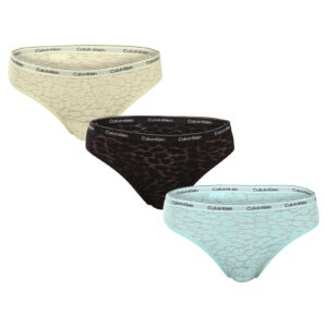 3PACK dámské kalhotky brazilky Calvin Klein vícebarevné (QD5225E-W5S) 3XL