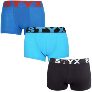 3PACK dětské boxerky Styx sportovní guma vícebarevné (3GJ09079) 4-5 let