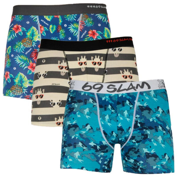 3PACK pánské boxerky 69SLAM fit bamboo mix (PACGCL-BB) S