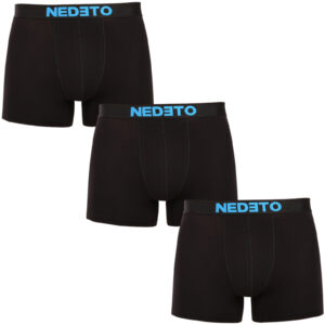 3PACK pánské boxerky Nedeto černé (3NBC10) XL