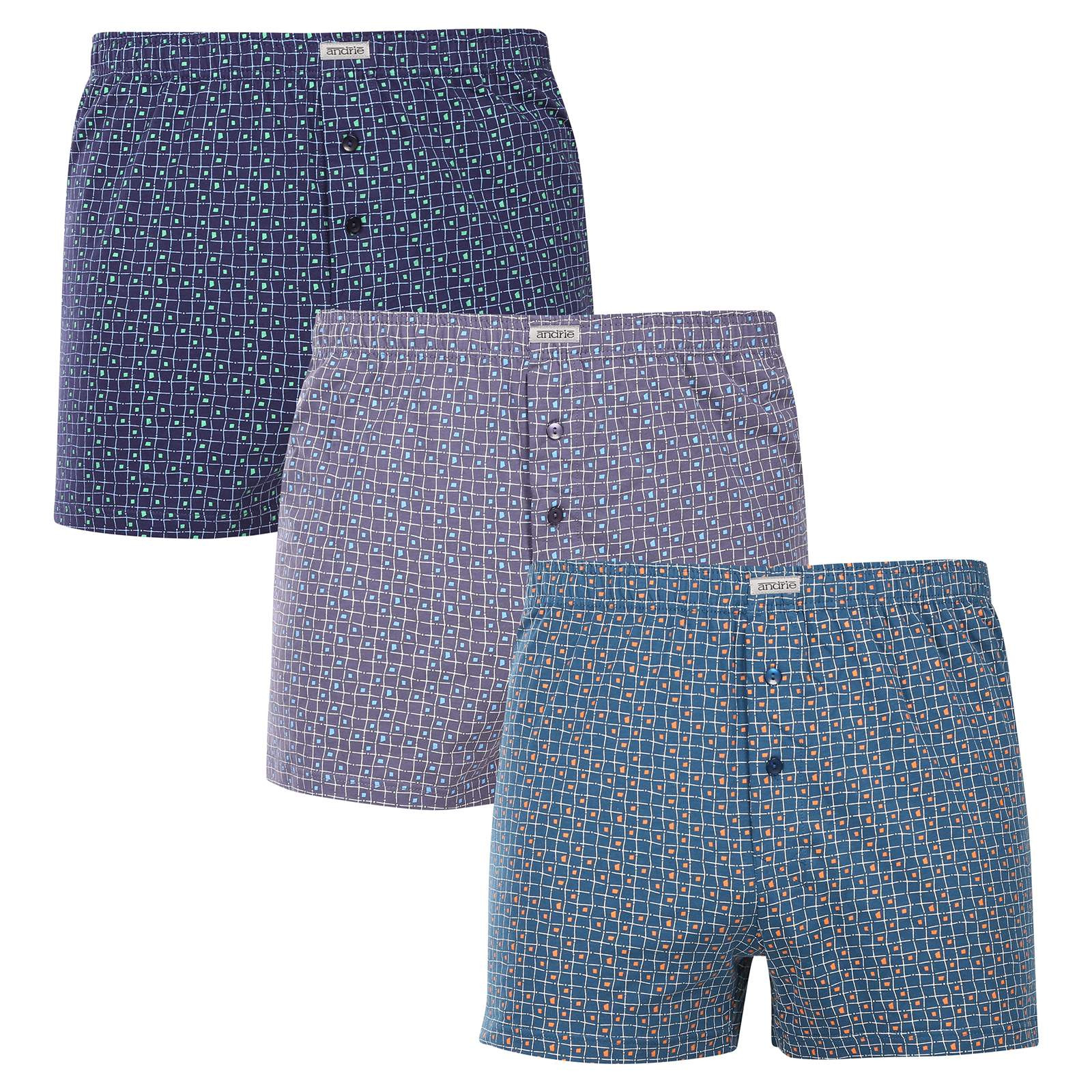 3PACK pánské trenky Andrie vícebarevné (PS 5895) 3XL