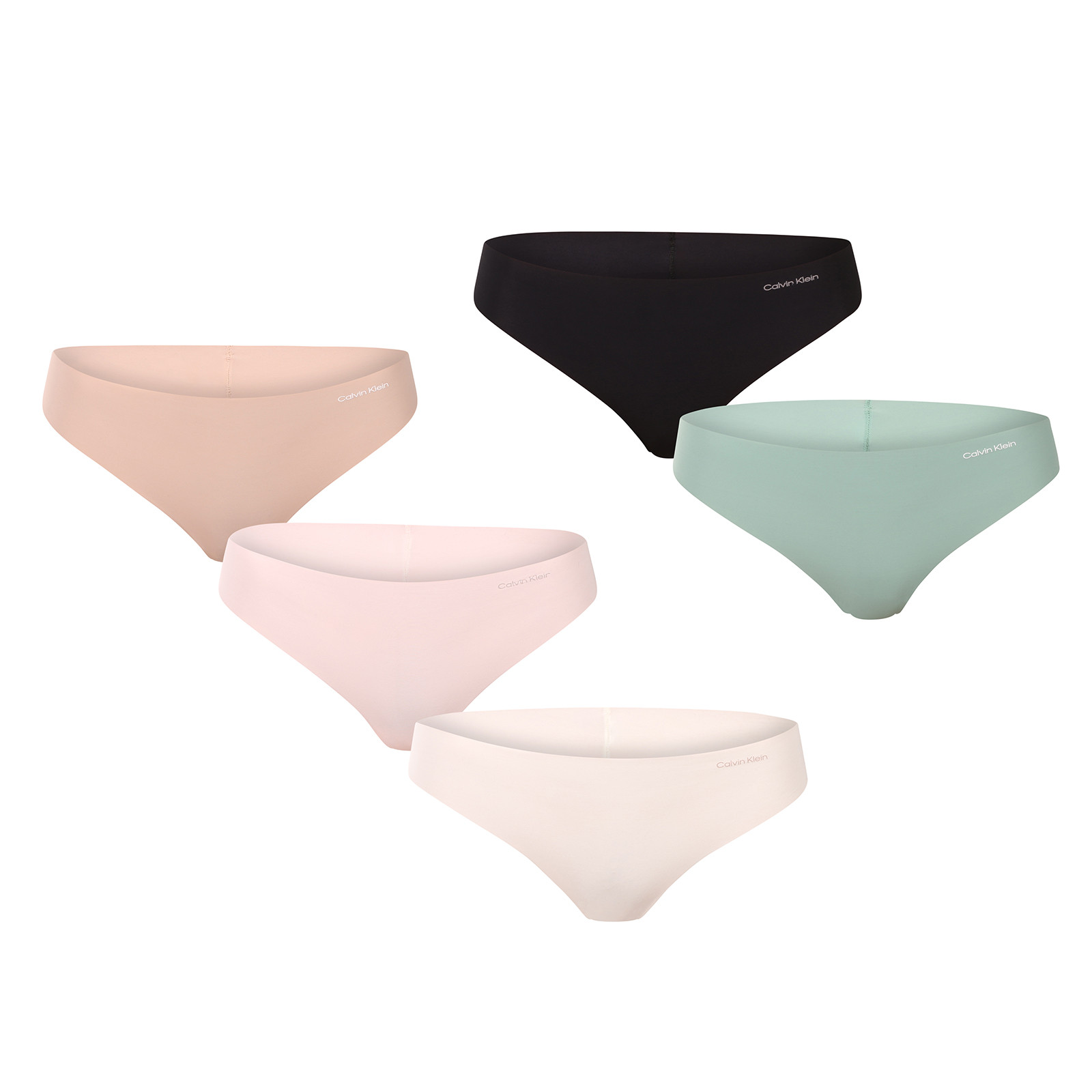 5PACK dámská tanga Calvin Klein bezešvé vícebarevné (QD3556E-31N) XS