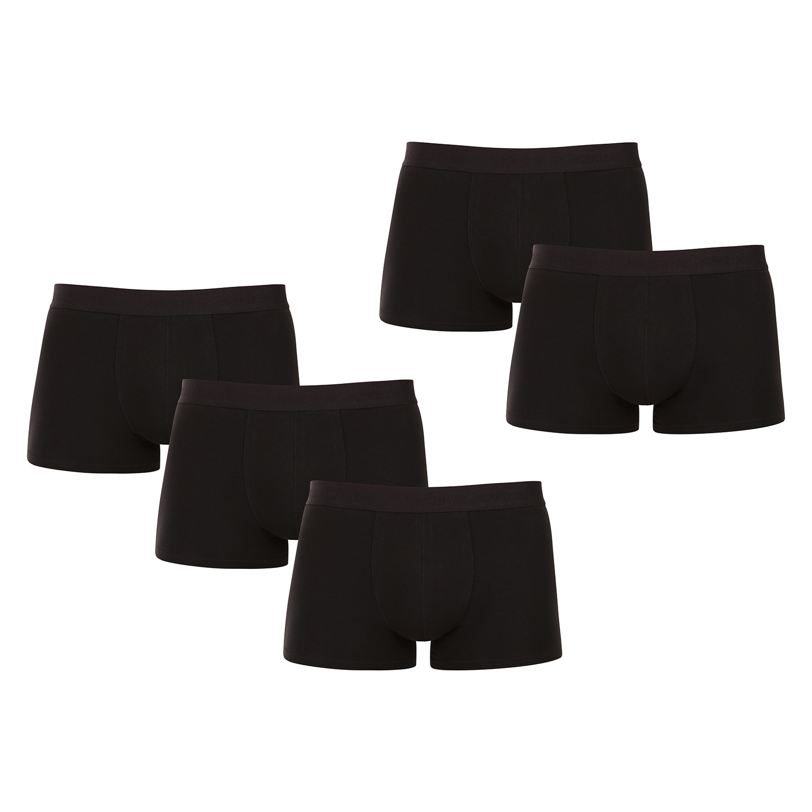 5PACK pánské boxerky Jack and Jones černé (12176266) M