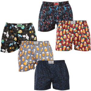 5PACK pánské trenky Styx art klasická guma vícebarevné (5A1378145) L