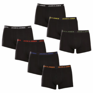 7PACK pánské boxerky Jack and Jones černé (12165587) M