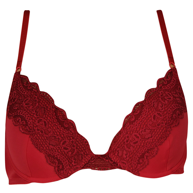 Dámská podprsenka Gina vyztužená s kosticemi červená (17004) 75B