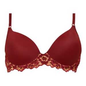 Dámská podprsenka Gina vyztužená s kosticemi červená (17007) 75B