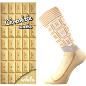 Dámské ponožky Lonka vysoké vícebarevné (Chocolate-white) M