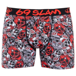 Pánské boxerky 69SLAM fit bamboo red sugar crane S