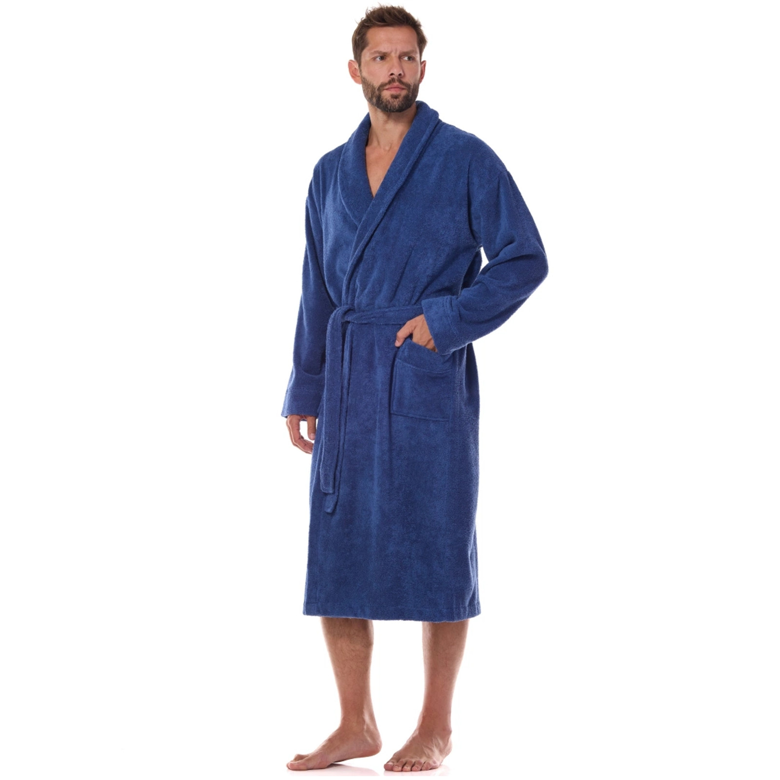 Pánský župan L&L modrý (2450) M - Obrázek 2