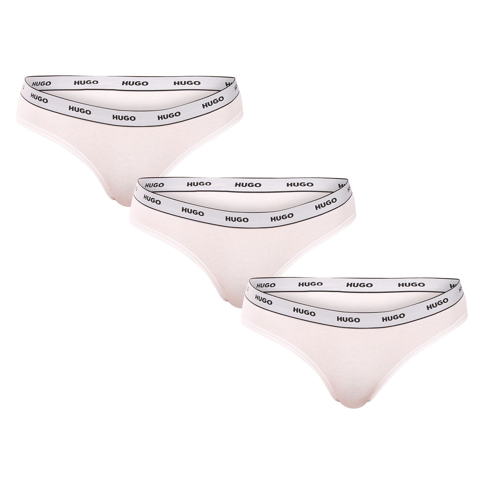 3PACK dámské kalhotky HUGO bílé (50545694 100) XXL