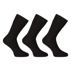 3PACK ponožky Nedeto vysoké medic černé (3PMV001) XL