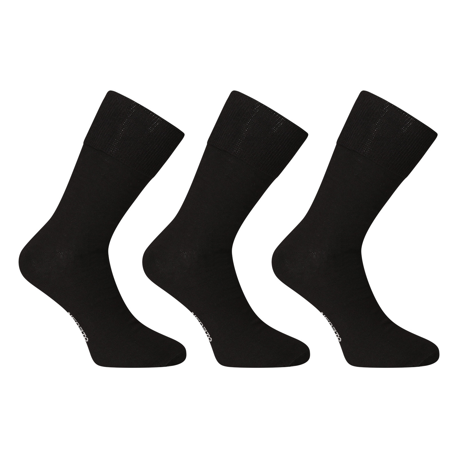 3PACK ponožky Nedeto vysoké medic černé (3PMV001) XL