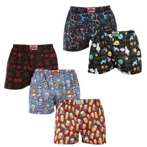 5PACK pánské trenky Styx art klasická guma vícebarevné (5A1778456) L