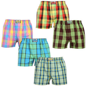 5PACK pánské trenky Styx klasická guma nadrozměr vícebarevné (5E110105) 5XL