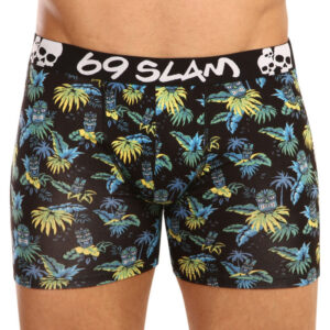 Pánské boxerky 69SLAM fit bamboo tiki face (MPBIKI-BB) XS