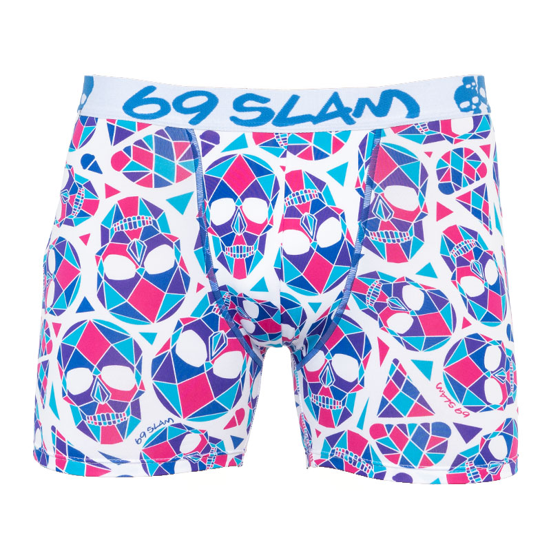 Pánské boxerky 69SLAM fit skullmond white XS