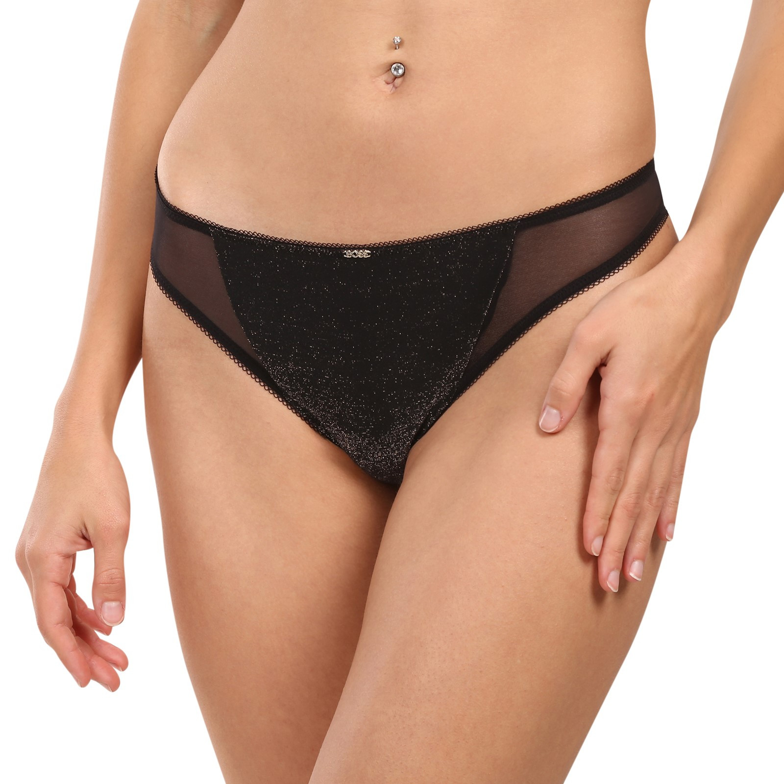 3PACK dámská tanga BOSS černá (50550374 001) XXL - Obrázek 2