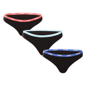 3PACK dámská tanga Puma černá (503008001 009) S