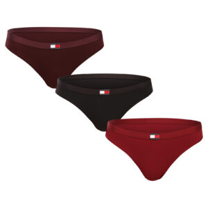 3PACK dámská tanga Tommy Hilfiger vícebarevná (UW0UW06139 0W6) M