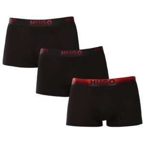 3PACK pánské boxerky HUGO černé (50549172 001) XL