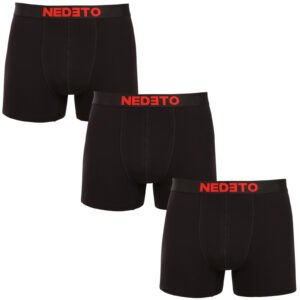 3PACK pánské boxerky Nedeto černé (3NBC11) XL