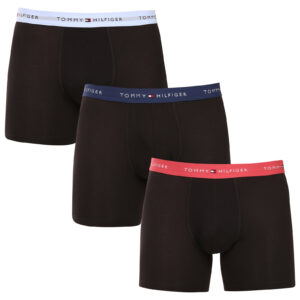 3PACK pánské boxerky Tommy Hilfiger černé (UM0UM02765 0T8) M
