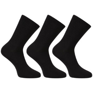 3PACK ponožky Benysøn vysoké černé (B-6201) L